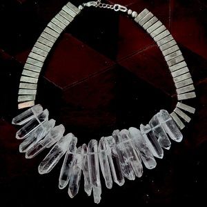 Clear quartz necklace